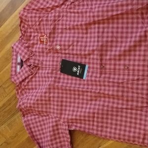 Men's Ariat Pro button down shirt LG New
